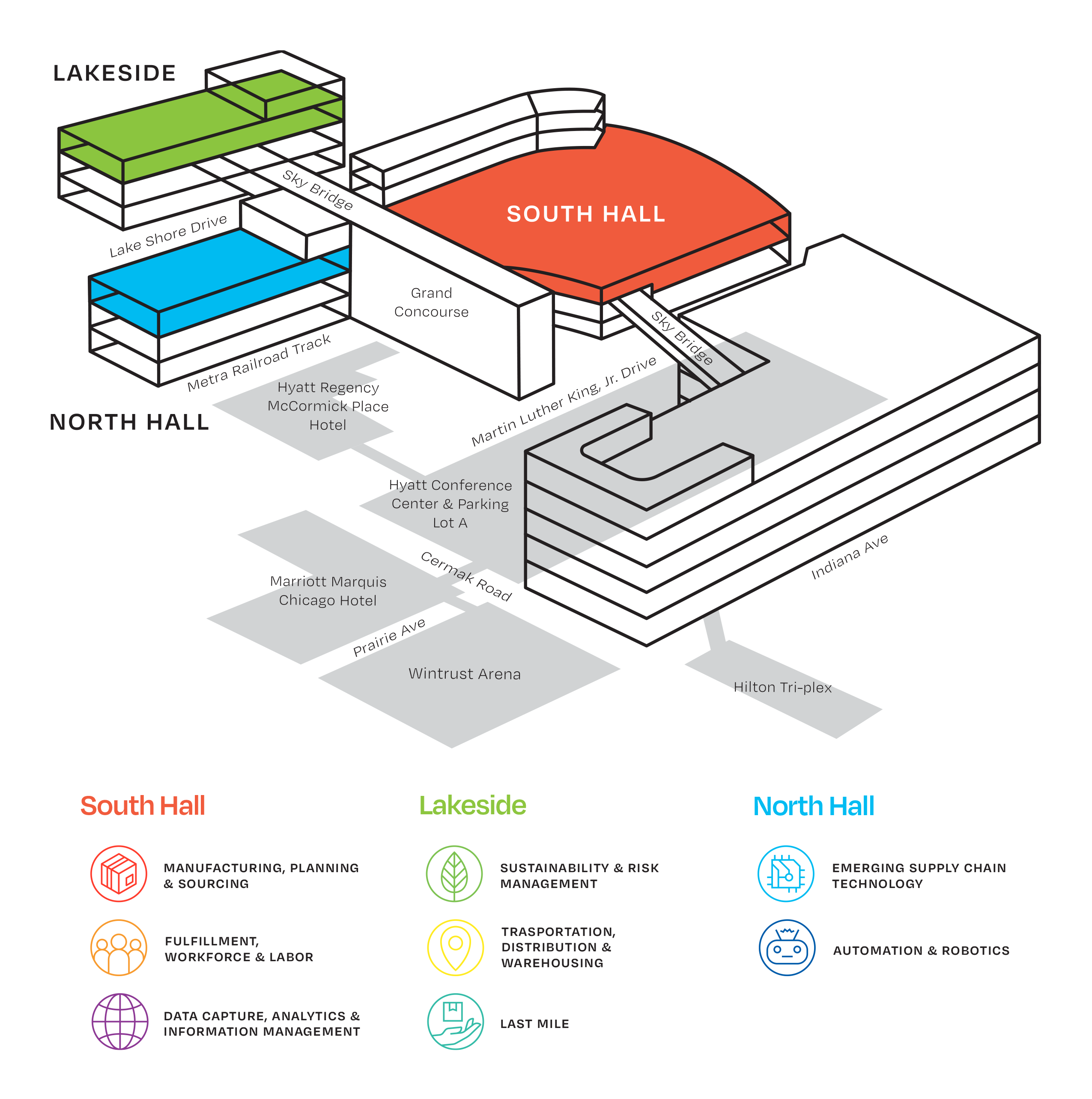 ProMat 2025 McCormick Place Chicago Map